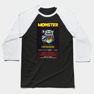 VINTAGE FIRECRACKER MONSTER MADE IN MACAU Baseball T-Shirt